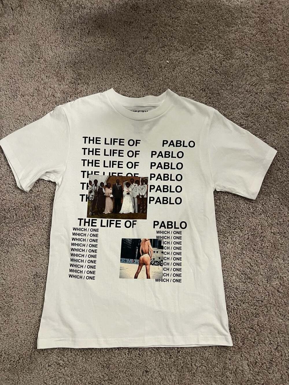 Yeezy The Life Of Pablo T-Shirt Size Small White Cotton